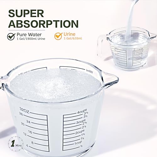 Wenge Urine Super Absorbent, Solidifier - 150 Pack Pre Pee Powder for Toilet, Eco Absorbent Gel Liquid Waste Gelling and Deodorizing Powder, Poo Urine Powder for Camping Outdoor Hiking