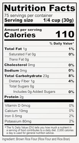 Anthony's Brown Rice Flour, 5 lb, Gluten Free, Non GMO, Product of USA, Vegan