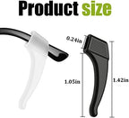 20 Pairs Anti-Slip Eyeglass Ear Grips Hook, Comfortable Silicone Elastic Eyeglasses Temple Tips Sleeve Holder-For Eyeglasses Sunglasses Spectacles Glasses Reading (10 Black&10 Clear)