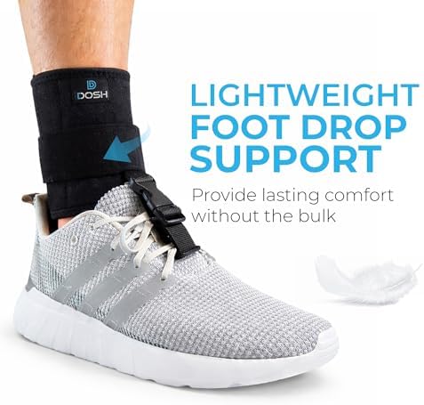 Dosh AFO Foot Drop Brace - Drop Foot Brace for Walking - AFO - Unisex (Black)
