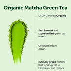 Micro Ingredients Organic Matcha Green Tea Powder, First Harvest, Culinary Grade from Japan, 100% Pure & Unflavored, Great for Tea, Latte, & Smoothies, Non-GMO, No Sugar, Eco-Friendly Packaging, 1 Lb