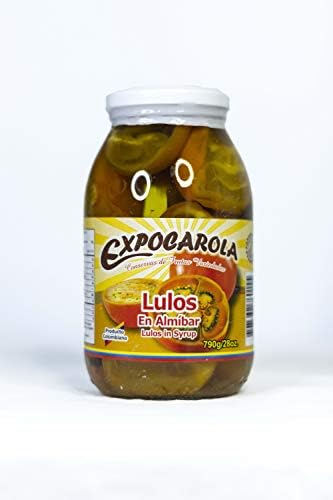 LULO en Almíbar - Naranjilla Fruit in Syrup by Expocarola 790g Great for Smoothies, Cocktails, Desserts, Salad Dressings - Natural, Vegan, Non-GMO, Gluten-Free - Imported from Colombia.
