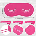 Eurzom 20 Pieces Funny Sleeping Eye Mask Bulk with Adjustable Strap Sleep Blackout Eye Mask for Night Blindfold Cover for Spa Women Men Adult Pajama Party Favors(Rose Red)