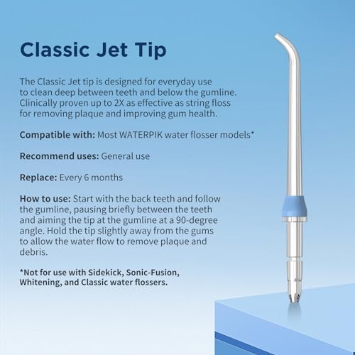 Replacement Heads for Waterpik, Replacement Picks for Water Pik Water Flosser (8 Tips Combo + Storage Case + Travel Case)