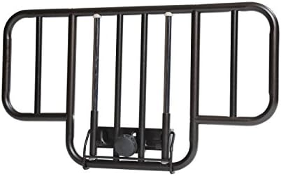 Drive Medical No Gap Deluxe Half Length Side Alloy Steel Bed Rails with Brown Vein Finish, For Adults - 2 Count