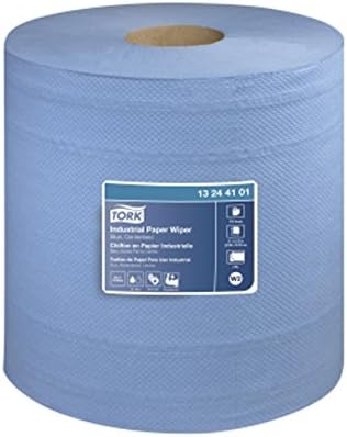 Tork 13244101 Industrial Centerfeed 4-Ply Paper Wiper, Blue