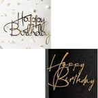 Happy Birthday Cake Topper,Acrylic cake Toppers,Birthday Party Decoration Supplie (2pcs Gold)
