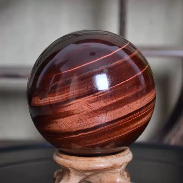 Red Tiger Eye Crystal Ball - Red Tiger Eye Crystal Sphere Meditation Balls for Witchcraft and Decorative Balls, Meditation & Feng Shui Home Decor (40-50mm)