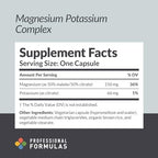 Professional Formulas Magnesium Potassium Complex – Highly Absorbable Magnesium (Malate & Citrate) and Potassium Citrate – Supports Healthy Muscle, Nerve, Heart, and Electrolyte Balance – 90 Capsules