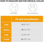 3 1/4 In Rigid Neck Brace Cervical Collar with Neck Support Foam Lightweight Soft Brace, Adjustable Cervical Traction Collar Relieves Neck Pain and Decompression for Men and Women (Neck height 5 1/4 Inch, Medium)