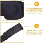 FRCOLOR 3D Breathable Sleep Eyeshade Mask, Black Medium Size Eye Cover Blindfold for Travel and Rest