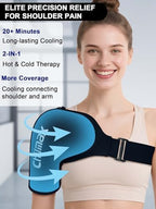 Shoulder Ice Pack Wrap, Reusable Hot and Cold Therapy Compression Wrap for Rotator Cuff, Arm, and Shoulder Periarthritis Pain Relief, Fatigue Reduction,Post-Surgical Rehabilitation