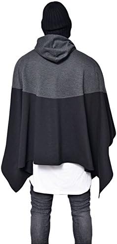 Men's Oversized Batwing Sleeves Hooded Poncho Cape