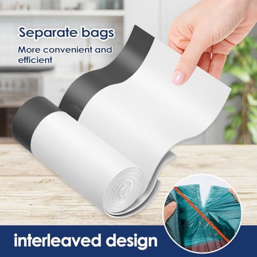 5 Gallon 120 Counts Strong Drawstring Trash Bags Garbage Bags by RayPard, Small Plastic Trash Bags fit 18-20L Trash Can for Home Office Kitchen Bathroom Bedroom, White Waste Basket Liners