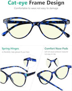 Eyekepper 12 Pack Blue Light Blocking Reading Glasses Cat-eye Pattern Computer Readers for Women +1.75