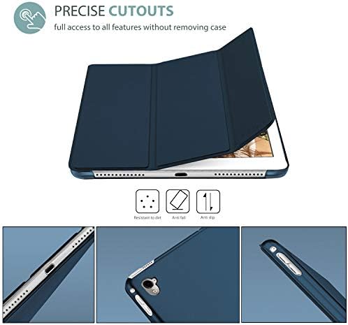 ProCase Smart Case for iPad Pro 9.7 Inch 2016, Ultra Slim Lightweight Stand Smart Case Shell with Translucent Frosted Back Cover for iPad Pro 9.7 Inch (A1673 A1674 A1675) -Navy