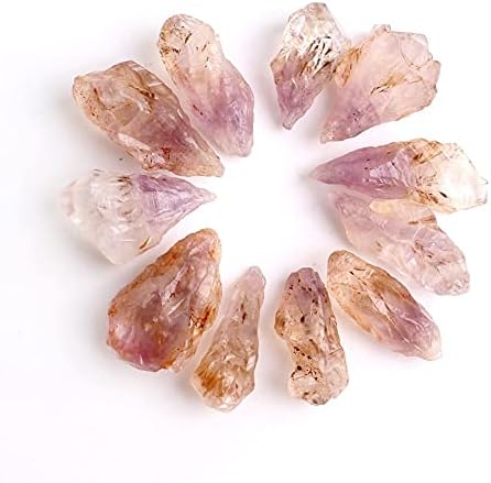 Full of Texture 1Lot Natural Auralite-23 Rare Purple Titanium Quartz Rough Stones Point Pendants Raw Crystals Black Hairstone Gift (Color : White Auralite 23, Size : 50g)