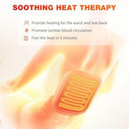 SLOTHMORE Vibration Back Massager for Chair with Heat, Chair Massager Pad with 8 Vibration, Seat Cushion for Seniors, Office Workers & Family, Fatigue & Pain Relief in Office, Home & Travel