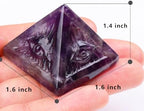 Amethyst Healing Crystal Pyramid,Natural Stone Purple Pyramid for Meditation, Reiki Energy, Chakra Balancing,Energy Enhancement Great Gift for Home Decor, Office Desk, and Spiritual Practices
