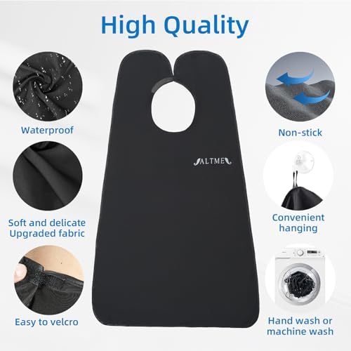 Beard Bib, Non-Stick Beard Apron, Waterproof Beard Trimming Catcher, Breathable Beard Catcher for Shaving, Premium Beard Accessories for Men, Gifts for Men Husband Boyfriend