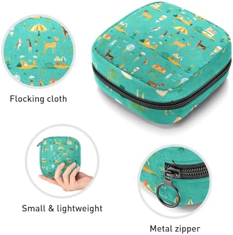 Period Bag,Sanitary Napkin Storage Bag,Boxer Dog Beer Umbrella,Tampon Bag for Purse