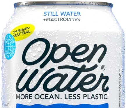 Open Water Still 12oz cans (2 cases, 24 cans) - Sustainable Aluminum Canned Still Water With Electrolytes - 7.0 pH Balanced BPA-Free Ultra-Purified Water