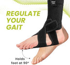 Bukihome Adjustable AFO Foot Drop Brace - Foot Support for Walking with Shoes, Socks, or Barefoot - Relieves Foot Drop, Plantar Fasciitis, Stroke & MS Recovery - Unisex（Include Left and Right）