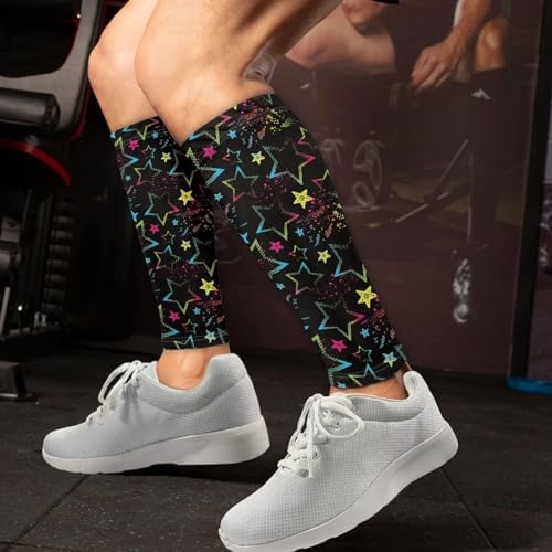 Leg Compression Sleeve for Men Women 2 Pcs Leg Compression Socks Calf Support Sleeves Sports Accessories