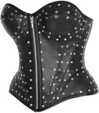 Daisy corsets Women's Daisy Corsets Womens Faux Leather Steel Boned Underwire Bustier Corset Top & Plus Size