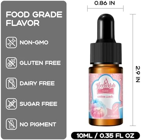 Food Flavoring Oil - Candy Flavoring for Candy Making 18 x 0.35 Fl Oz Extracts and Flavorings for Baking Lip Gloss Flavoring Oil - with Glass Dropper