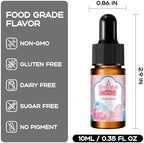Food Flavoring Oil - Candy Flavoring for Candy Making 18 x 0.35 Fl Oz Extracts and Flavorings for Baking Lip Gloss Flavoring Oil - with Glass Dropper