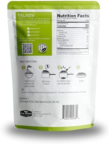 Palmini Linguine Pasta | Low-Carb, Low-Calorie Hearts of Palm Pasta | Keto, Gluten Free, Vegan, Non-GMO, Plant Based, Healthy Noodles | As Seen on Shark Tank |(12 Ounce - Pack of 6)