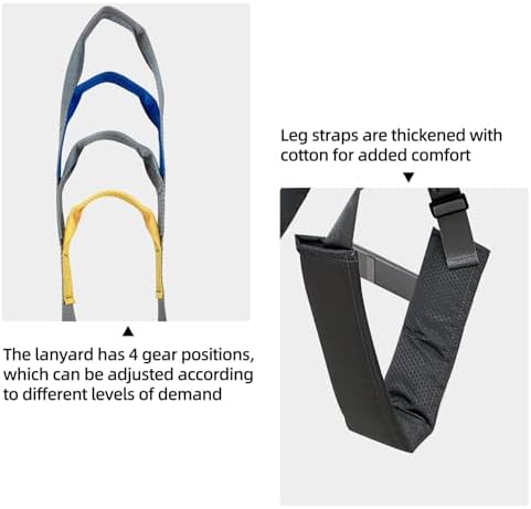 Adjustable Lift Walking Sling for Adults, Supportive Full Body Standing Harness Padded, Designed with Buckle Fastening Suitable for Patient Lifts for Walking