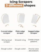 Kootek Cake Decorating Kit Baking Supplies Set Cake Turntable with 2 Frosting Straight Angled Spatula 3 Icing Smoother Scrapers Baking Accessories Tools for Beginners and Pros, White