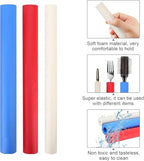 Foam Tube, 6pcs Non Slip Comfortable Grip Handle Sleeve Cover, Built Up Grips Aid for Utensils Pen Different Size Foam Grip Tubing for Elderly