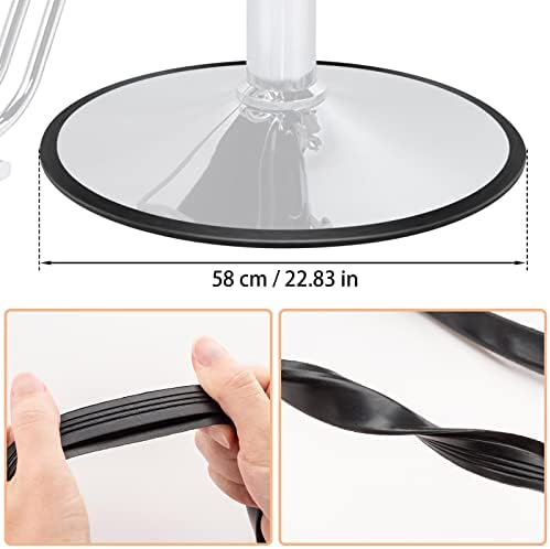 Noverlife 2PCS Barber Salon Styling Chair Hydraulic Base Ring Gasket, Salon Equipment with Protective Rubber for Tile and Wood Floor, Preventing Hair from Hiding