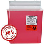 Oakridge 5 Quart - Sharps Disposal Container with Mailbox Style Lid
