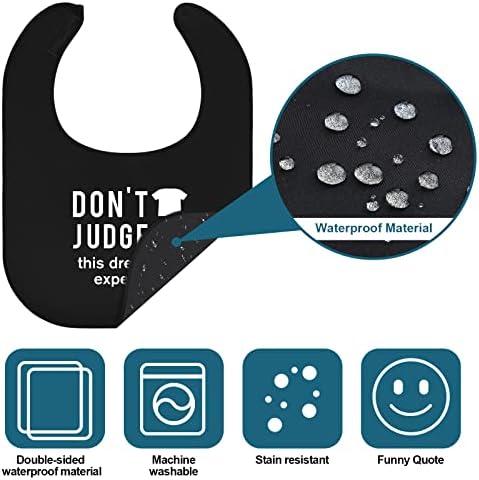 Eurzom 6 Pcs Adult Bibs for Women Men Washable Funny Adult Bibs Waterproof Clothing Protectors for Adults Elderly