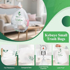 Small Trash Bags 1.2 Gallon, Biodegradable Gallon Waste Bag, Mini Compostable Strong Bathroom Wastebasket Can Liners Garbage Bags for Home Office Kitchen Fit 5 Liter 5L, 1 Gal, White 120 Pcs