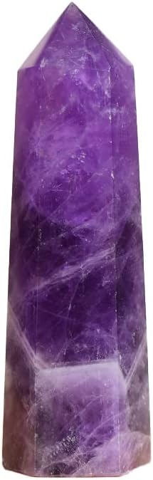 1PCS Dream Amethyst Natural Crystal Towers / 2.75-3.54" Healing Crystal Wand / 6 Faceted Chakra Reiki Meditation Therapy