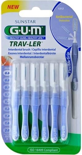 GUM Trav-ler interdental brush 0.6 mm light blue (6 pc) by Gum