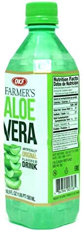 OKF Farmer's Aloe Vera Drink, Original, 16.9 Fluid Ounce (Pack of 12)