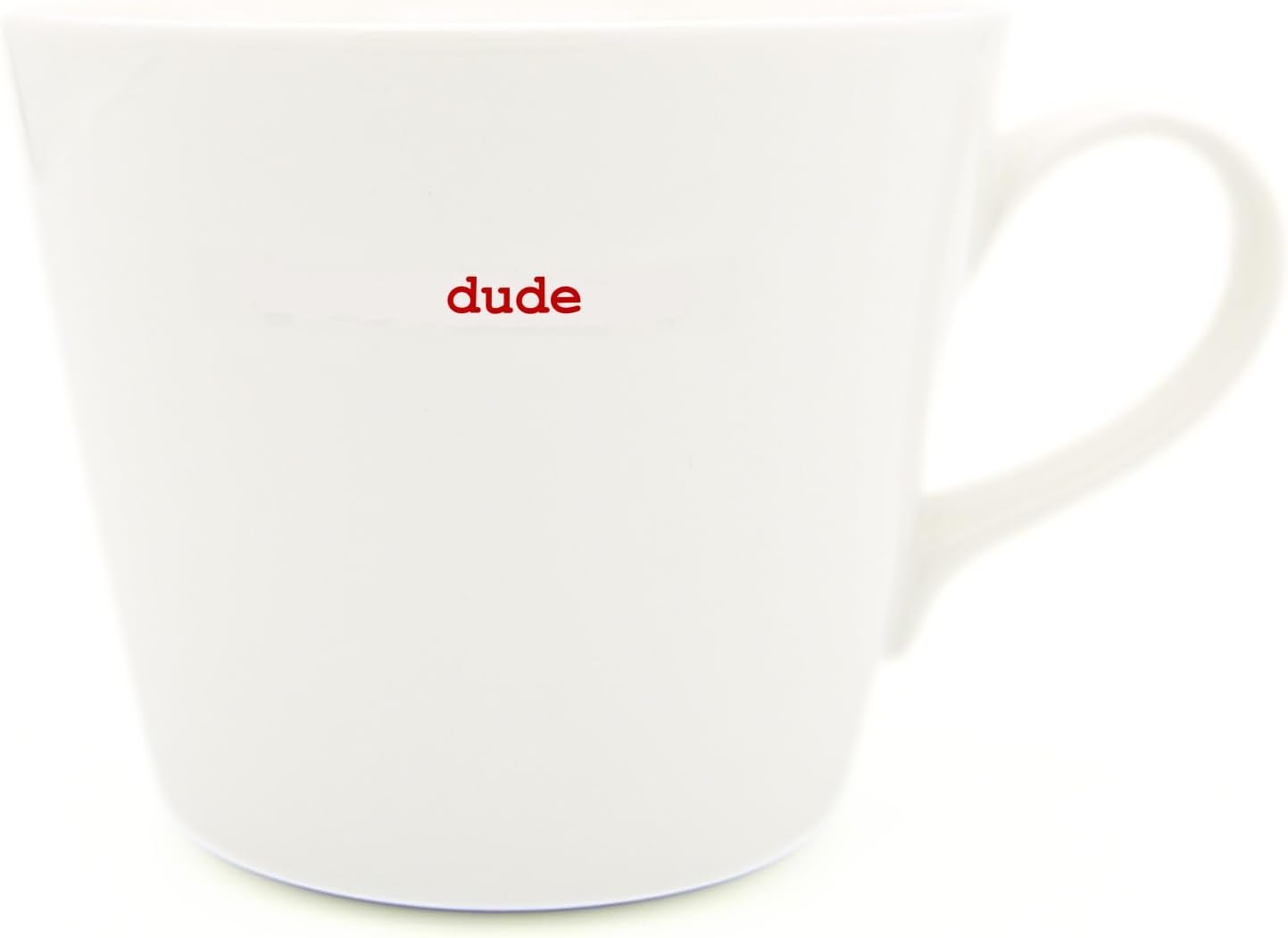 Keith Brymer Jones - Word Range - Ceramic Standard Bucket Mug - Gift Boxed - Dude - 350ml