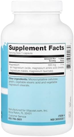 Vitacost Magnesium Ultra, 300 mg, 180 Capsules