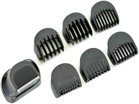 Beard Trimmer Replacement Head Compatible with Series 5，6 and 7 .1/2/3/5/7/9mm 6pcs Comb Trimming Attachment, for Electric Shavers 5018s5020s6075cc 7071cc7075cc7085cc7020s，5050cs6020s 6072cc