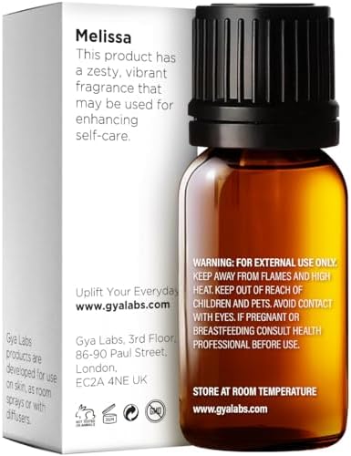 100% Pure Melissa Essential Oil - 0.34 Fl Oz - Melissa Oil for Hair, Skin, Diffuser, Aromatherapy & DIY Candle Making Scent