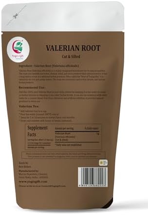 Valerian Root 4oz, Cut & Sifted, 100% Natural & Pure, for Tea & Herbal Blends, Naturally Strong Aroma, Resealable Bag for Freshness - By Yogi’s Gift®