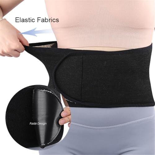 Winter Warm Waist Belt, Thicken Soft Thermal Plush Waist Warmer Adjustable Lumbar Support Warm Belt, Men Women Stomach Abdominal Support Band Wrap Back Brace Warm Strap Kidney Binder Waistband (L)
