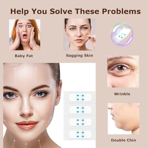 Face Lift Tape Invisible,132PCS, for Double Chin, Wrinkles, Saggy Skin Lifting, Face Lifter Tape,Neck Tape