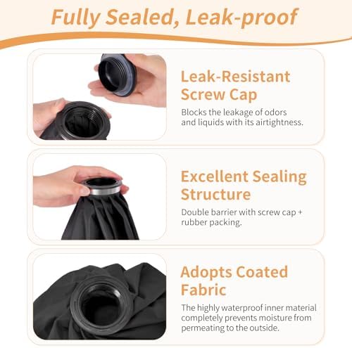 1400ml Portable Urinal for Men and Women, Spill Proof Nighttime Pee Bottle, Travel Camping Portable Toilet Potty, Reusable Male Urine Container
